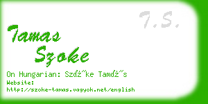 tamas szoke business card